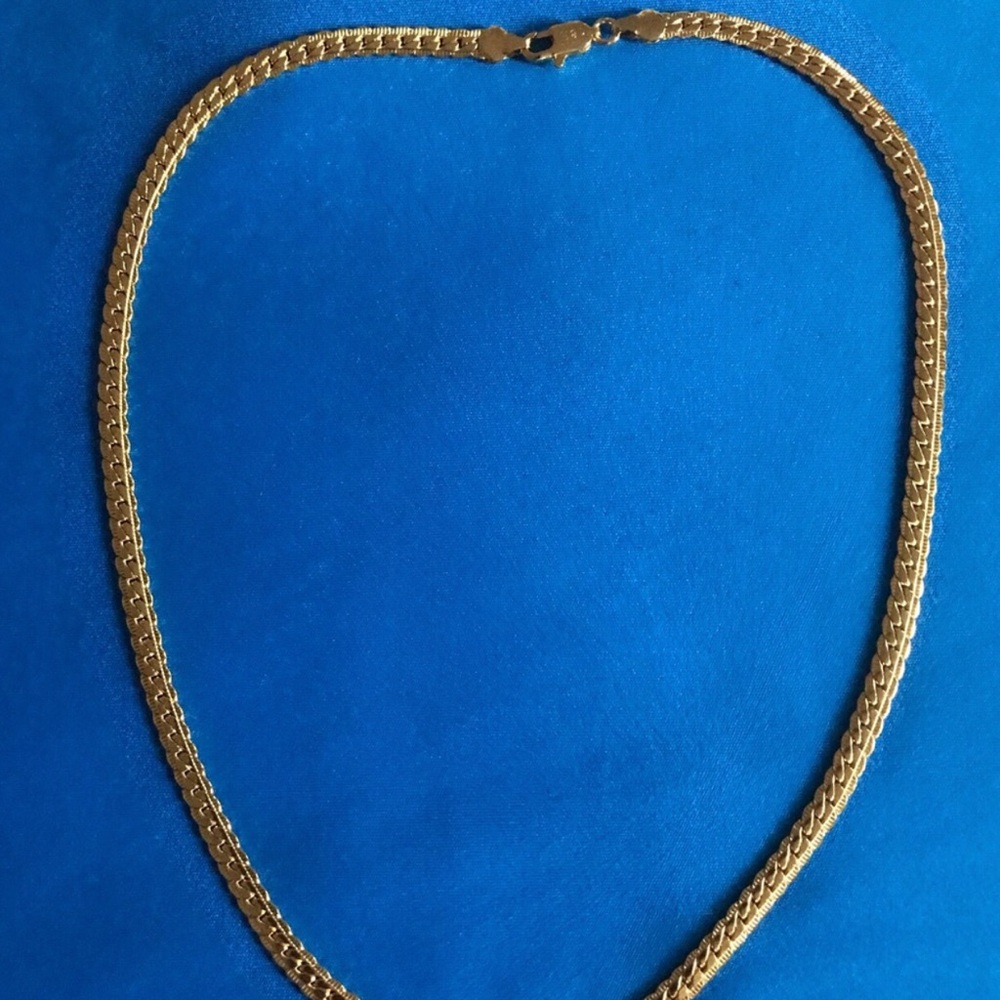 20” Gold Tone Women's Herringbone Chain Necklace